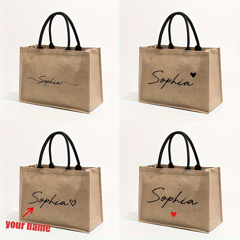 Women'S Vegan Bags - Bolsa de Praia Personalizada com Nome