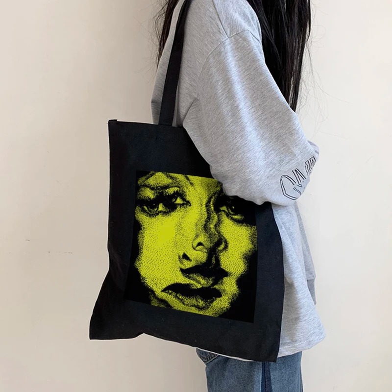Women'S Vegan Bags - Bolsa de lona feminina horror punk