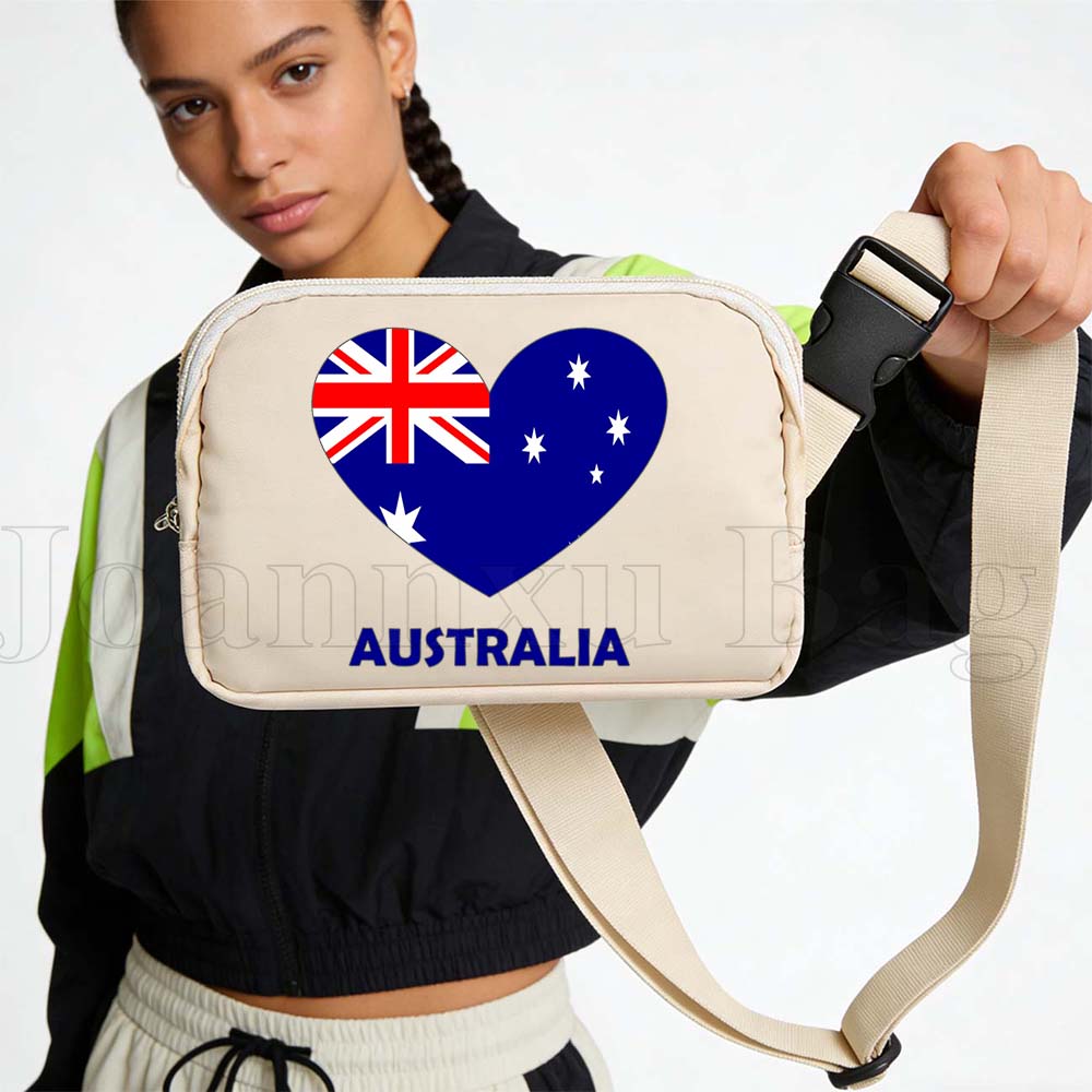 Women Bags In Australia - Bolsa de Cintura Esportiva com Bandeira