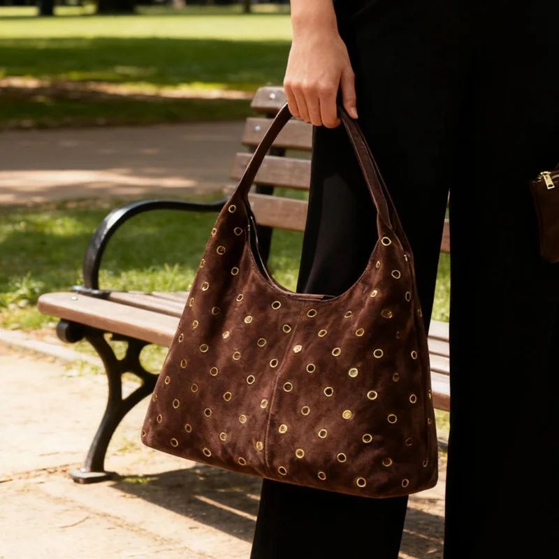 Bolsa tote cravejada de metal  - Women'S Vegan Bags avaliação e preço