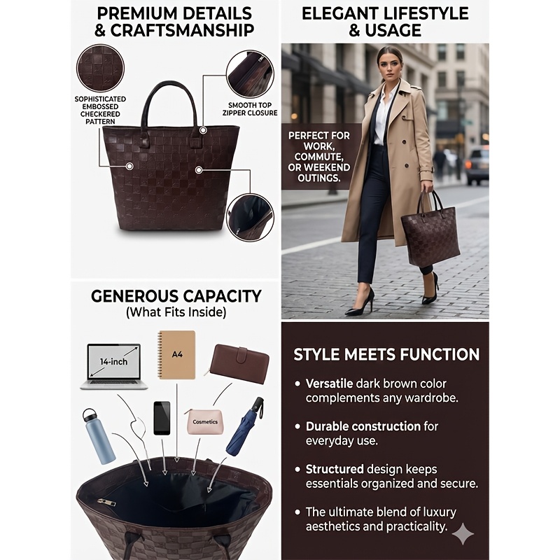 Bolsa Tote Feminina de Luxo Le - Women'S Vegan Bags avaliação e preço