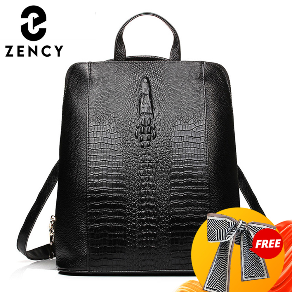 Zency 100% mochila de couro ge - Women Bags White avaliação e preço