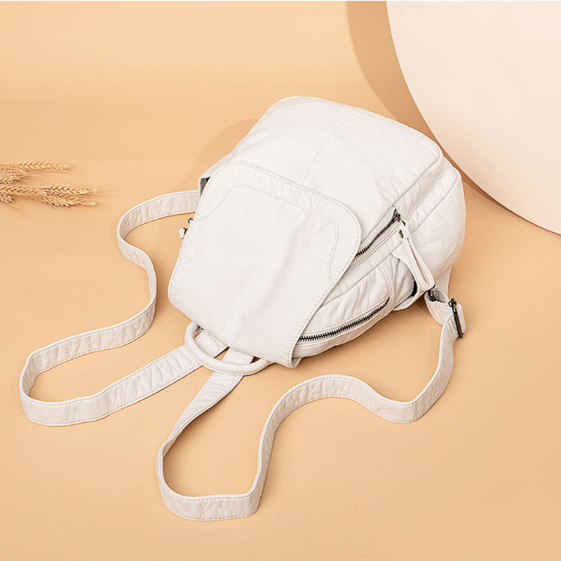 Mochila de couro branca lavada - Women Bags White avaliação e preço