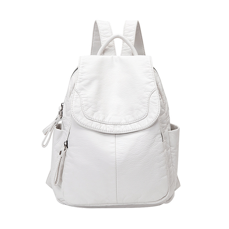 Mochila de couro branca lavada - Women Bags White avaliação e preço