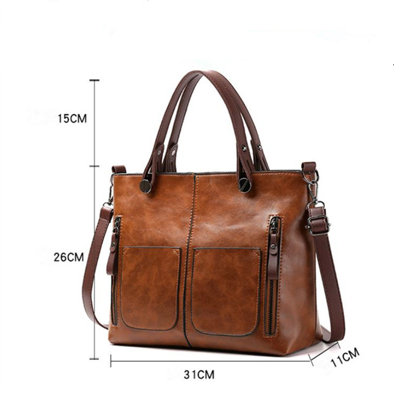Bolsa de ombro de couro retrô  - Women'S Vegan Bags avaliação e preço